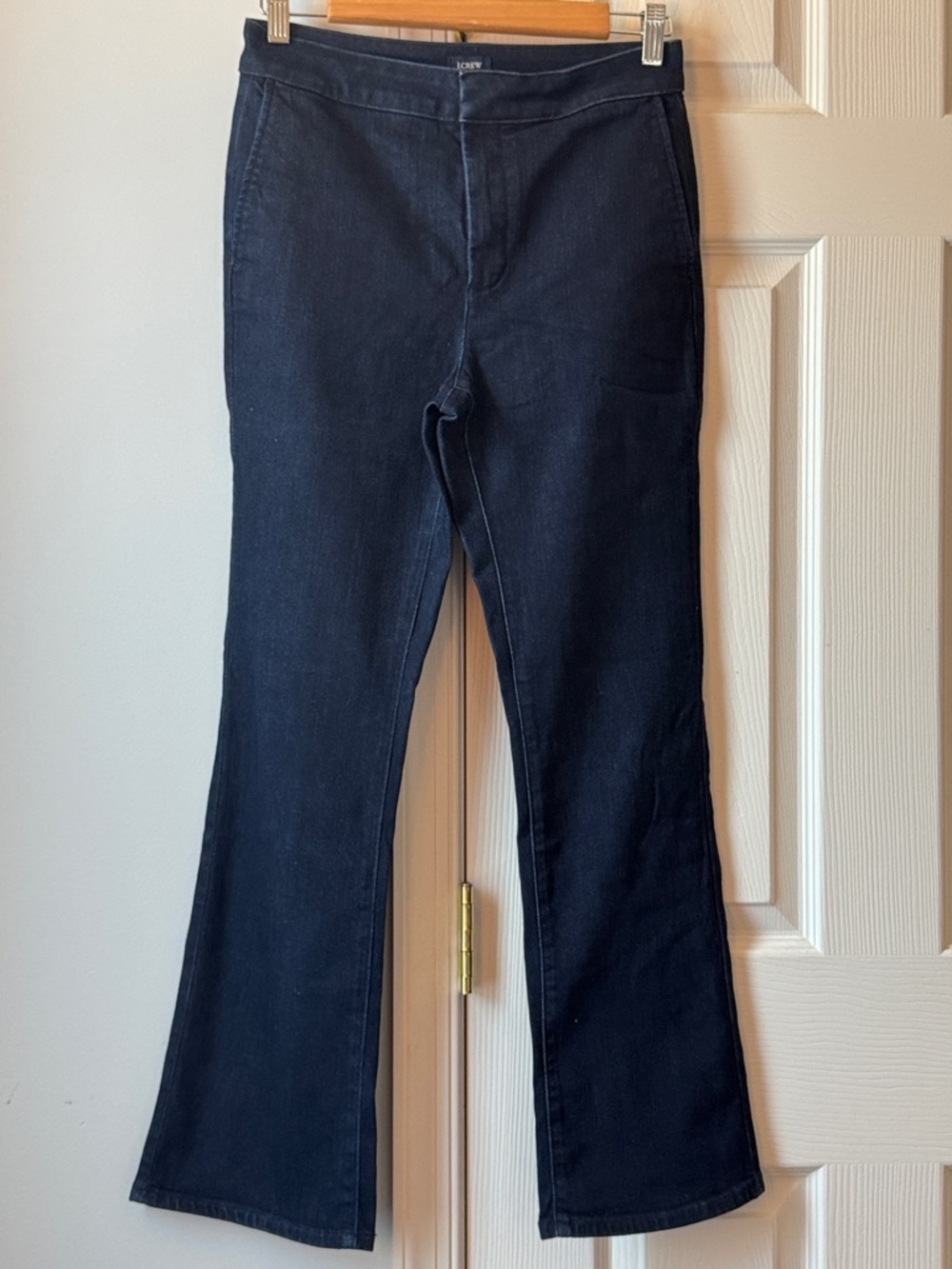 J. Crew Dark Navy Flare Jeans - Stretch Wide Leg